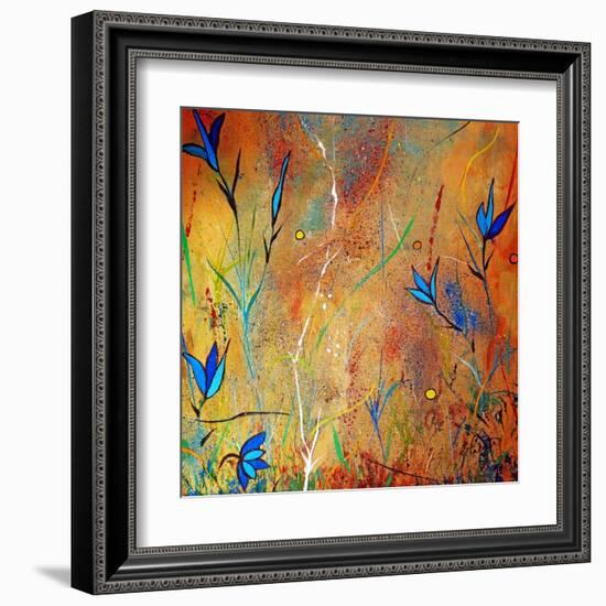 Little Blue Blooms-Ruth Palmer-Framed Art Print