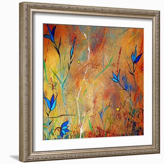 Little Blue Blooms-Ruth Palmer-Framed Art Print