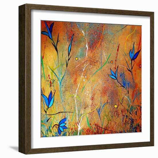 Little Blue Blooms-Ruth Palmer-Framed Art Print