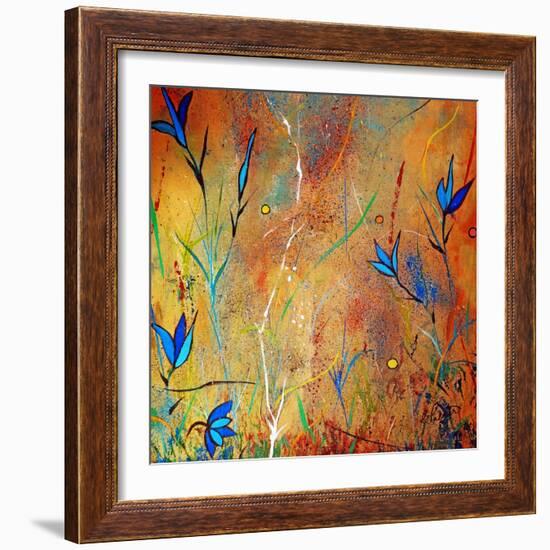 Little Blue Blooms-Ruth Palmer-Framed Art Print