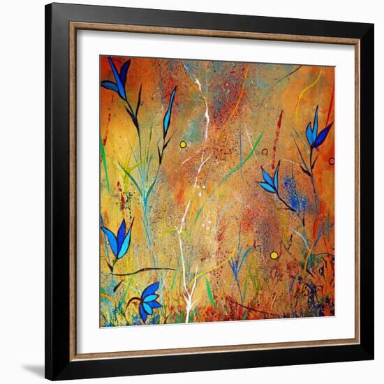 Little Blue Blooms-Ruth Palmer-Framed Art Print