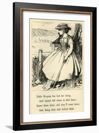 Little Bo-Peep-T. Dalziel-Framed Art Print