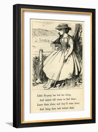 Little Bo-Peep-T. Dalziel-Framed Art Print