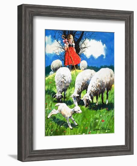 Little Bo Peep-Jesus Blasco-Framed Giclee Print