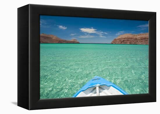 Little Boat in the Turquoise Waters at Isla Espiritu Santo, Baja California, Mexico, North America-Michael Runkel-Framed Premier Image Canvas