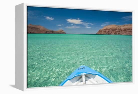 Little Boat in the Turquoise Waters at Isla Espiritu Santo, Baja California, Mexico, North America-Michael Runkel-Framed Premier Image Canvas