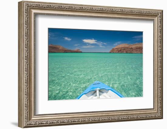 Little Boat in the Turquoise Waters at Isla Espiritu Santo, Baja California, Mexico, North America-Michael Runkel-Framed Photographic Print