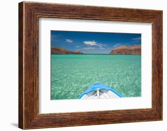 Little Boat in the Turquoise Waters at Isla Espiritu Santo, Baja California, Mexico, North America-Michael Runkel-Framed Photographic Print