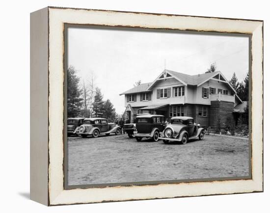 Little Bohemia Lodge, John Dillinger and His Gang Escaped a Machine Gun Shoot Out with the FBI-null-Framed Stretched Canvas
