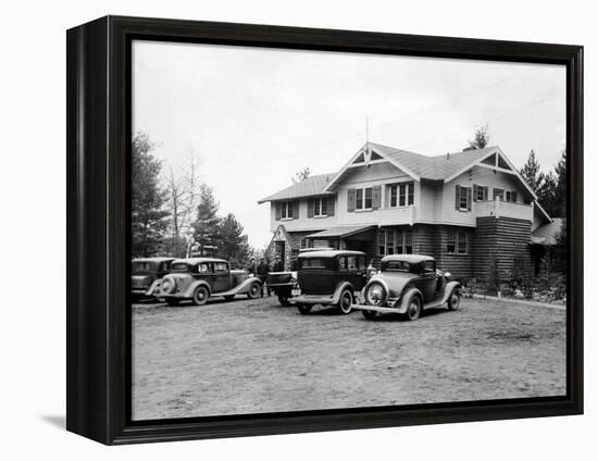 Little Bohemia Lodge, John Dillinger and His Gang Escaped a Machine Gun Shoot Out with the FBI-null-Framed Stretched Canvas