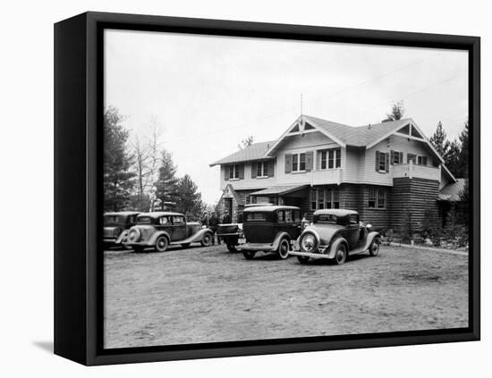 Little Bohemia Lodge, John Dillinger and His Gang Escaped a Machine Gun Shoot Out with the FBI-null-Framed Stretched Canvas