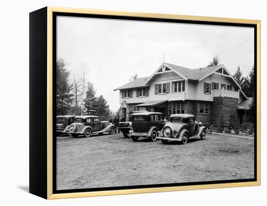 Little Bohemia Lodge, John Dillinger and His Gang Escaped a Machine Gun Shoot Out with the FBI-null-Framed Stretched Canvas