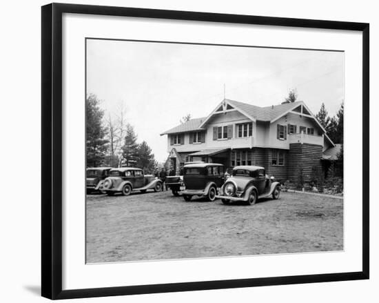 Little Bohemia Lodge, John Dillinger and His Gang Escaped a Machine Gun Shoot Out with the FBI-null-Framed Photo