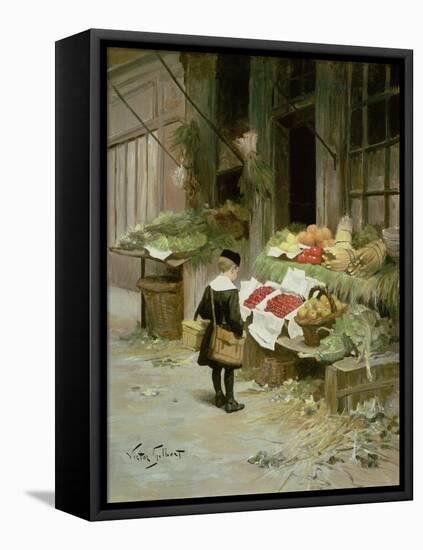 Little Boy at the Market-Victor Gabriel Gilbert-Framed Premier Image Canvas