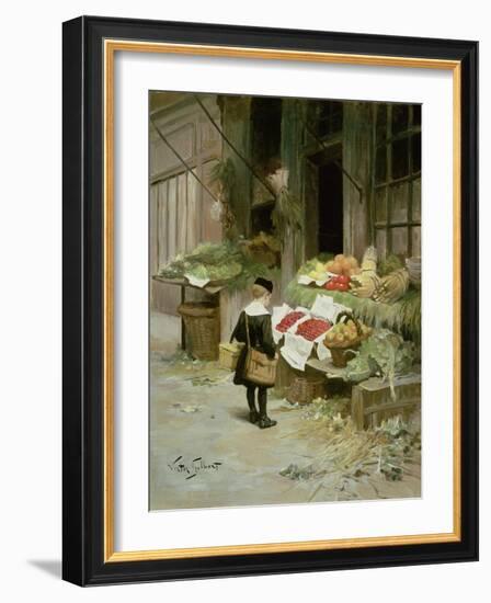 Little Boy at the Market-Victor Gabriel Gilbert-Framed Giclee Print