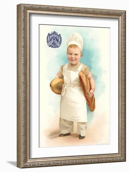 Little Boy Baker-null-Framed Art Print