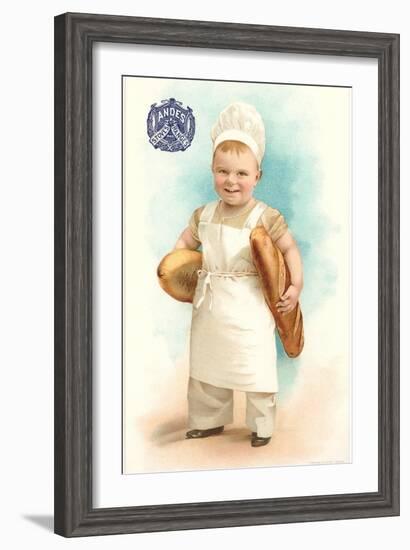 Little Boy Baker-null-Framed Art Print