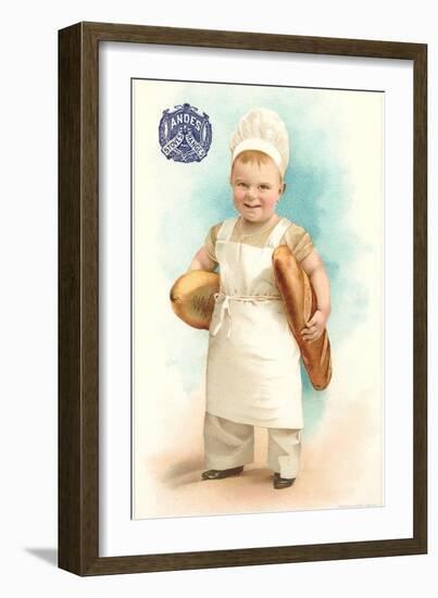 Little Boy Baker-null-Framed Art Print