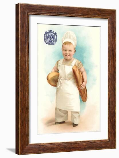 Little Boy Baker-null-Framed Art Print