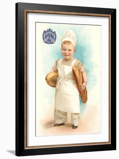 Little Boy Baker-null-Framed Art Print