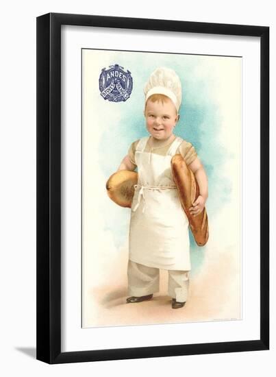 Little Boy Baker-null-Framed Art Print