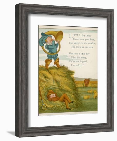 Little Boy Blue, the Horn-Blower Stands on Top of the Haystack-Edward Hamilton Bell-Framed Photographic Print