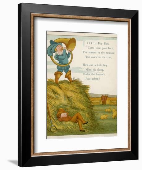 Little Boy Blue, the Horn-Blower Stands on Top of the Haystack-Edward Hamilton Bell-Framed Photographic Print