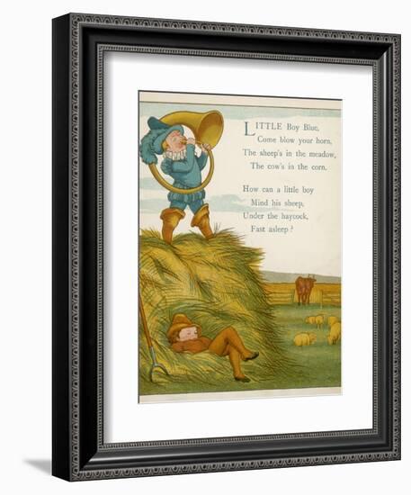 Little Boy Blue, the Horn-Blower Stands on Top of the Haystack-Edward Hamilton Bell-Framed Photographic Print