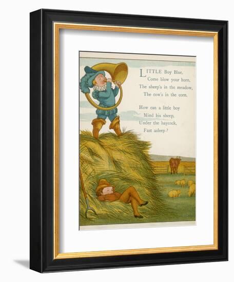 Little Boy Blue, the Horn-Blower Stands on Top of the Haystack-Edward Hamilton Bell-Framed Photographic Print