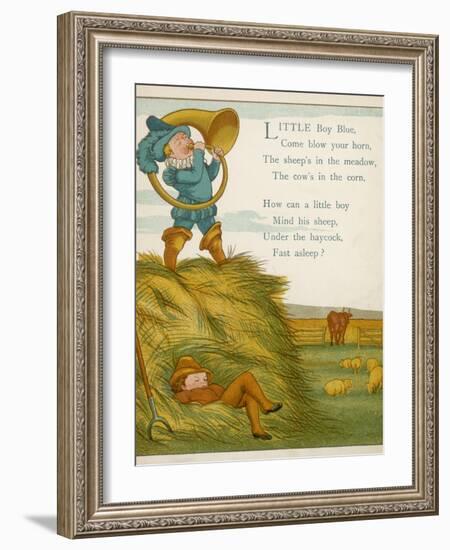Little Boy Blue, the Horn-Blower Stands on Top of the Haystack-Edward Hamilton Bell-Framed Photographic Print