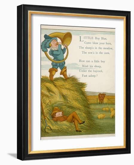 Little Boy Blue, the Horn-Blower Stands on Top of the Haystack-Edward Hamilton Bell-Framed Photographic Print