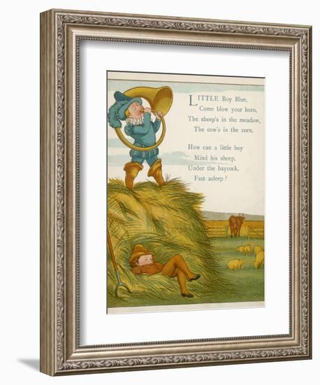 Little Boy Blue, the Horn-Blower Stands on Top of the Haystack-Edward Hamilton Bell-Framed Premium Photographic Print