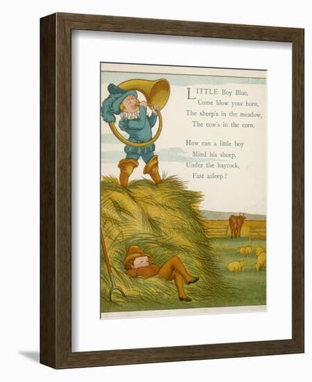 Little Boy Blue, the Horn-Blower Stands on Top of the Haystack-Edward Hamilton Bell-Framed Premium Photographic Print