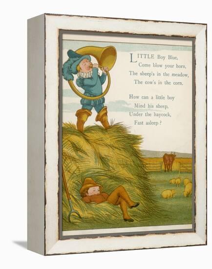 Little Boy Blue, the Horn-Blower Stands on Top of the Haystack-Edward Hamilton Bell-Framed Premier Image Canvas