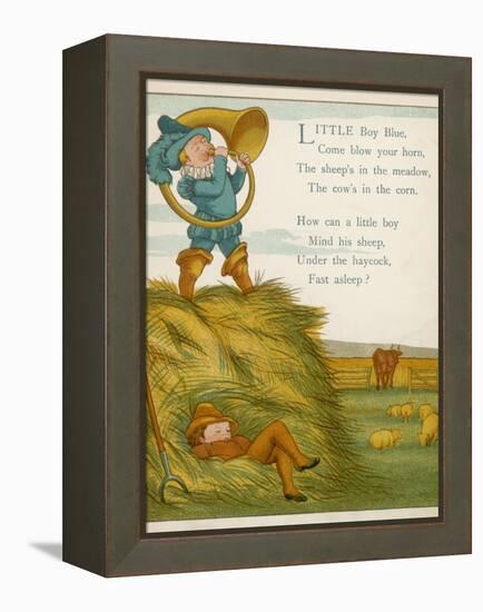 Little Boy Blue, the Horn-Blower Stands on Top of the Haystack-Edward Hamilton Bell-Framed Premier Image Canvas