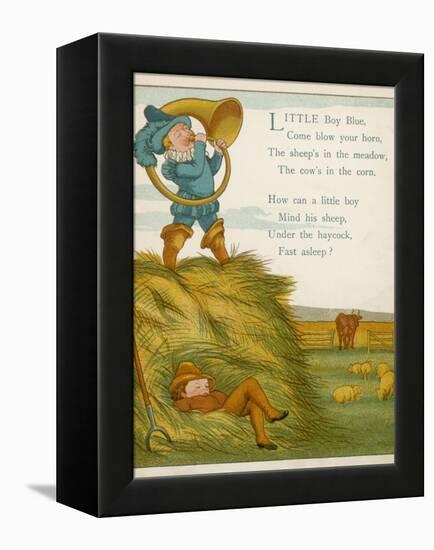 Little Boy Blue, the Horn-Blower Stands on Top of the Haystack-Edward Hamilton Bell-Framed Premier Image Canvas