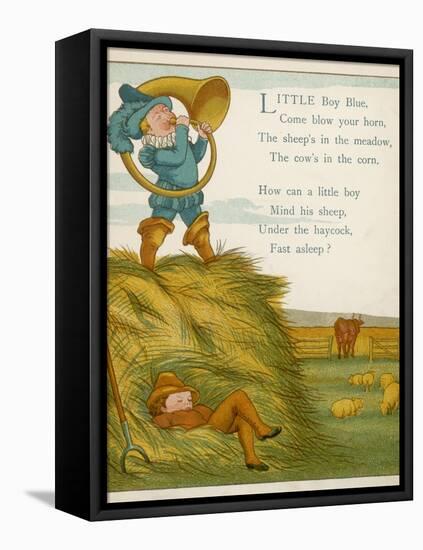 Little Boy Blue, the Horn-Blower Stands on Top of the Haystack-Edward Hamilton Bell-Framed Premier Image Canvas