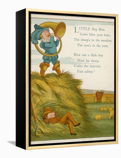 Little Boy Blue, the Horn-Blower Stands on Top of the Haystack-Edward Hamilton Bell-Framed Premier Image Canvas