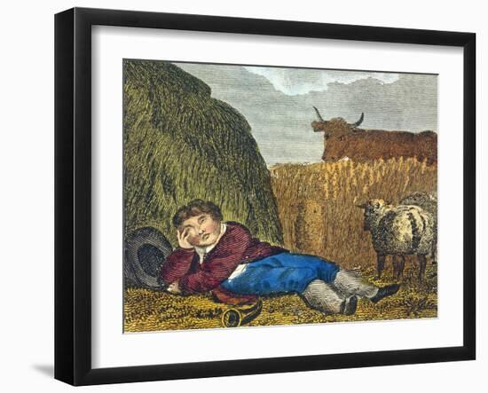 Little Boy Blue-null-Framed Art Print