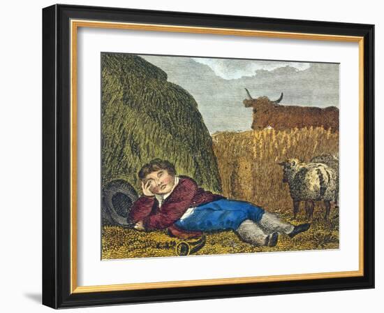 Little Boy Blue-null-Framed Art Print