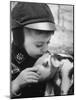 Little Boy Playing with Piglet on Farm in Kansas-Francis Miller-Mounted Photographic Print