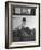 Little Boy Sitting on His Luggage While Waiting For the Train at the Denver Union Station-Sam Shere-Framed Photographic Print