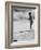 Little Boy Standing on a Surf Board Staring at the Water-Allan Grant-Framed Photographic Print