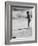 Little Boy Standing on a Surf Board Staring at the Water-Allan Grant-Framed Photographic Print