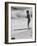 Little Boy Standing on a Surf Board Staring at the Water-Allan Grant-Framed Photographic Print