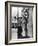 Little Boy Staring Up at Medieval Suit of Armor in the Metropolitan Museum of Art-Alfred Eisenstaedt-Framed Photographic Print