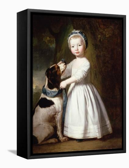 Little Boy with a Dog, C.1757-George Romney-Framed Premier Image Canvas