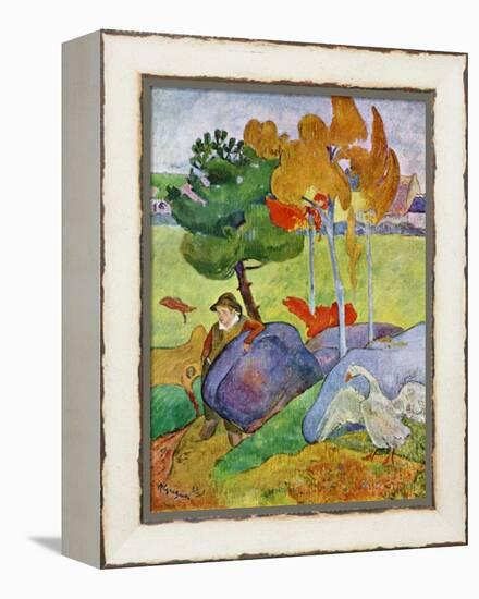 Little Breton Boy with a Goose, 1889-Paul Gauguin-Framed Premier Image Canvas