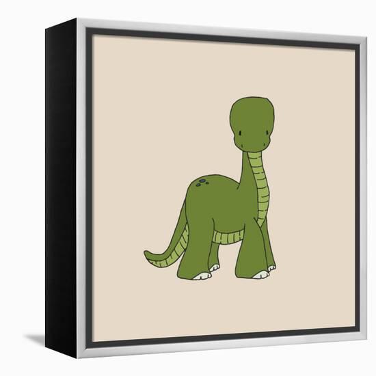 Little Brontosaurus-Designs Sweet Melody-Framed Stretched Canvas