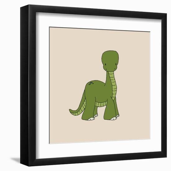 Little Brontosaurus-Designs Sweet Melody-Framed Art Print